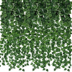 Xiangchen Artificial Green Vines 2.2m Silk <b>Leaves</b> Indoor <b>Decor</b> Hanging Plant <b>Wall</b> Greenery - Product Image 1