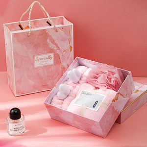 Juego de toallas absorbentes suaves de lana <span class=keywords><strong>Coral</strong></span> grueso, Bola de ducha de lujo, banda para el pelo, toalla facial, toalla absorbente, juego de regalo con caja de regalo - Product Image 5