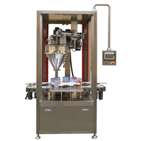 Machine de remplissage automatique rotative à tête unique pour poudre de lait et de café en conserve