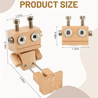 JULEASEL Poupée robot en bois artisanale avec pieds qui bougent et jambes oscillantes - Adorable ornement pour tableau de bord et bureau, idéal pour le bureau et le véhicule