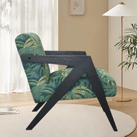 Fauteuil d'appoint en tissu personnalisé avec structure en bois massif, chaise de loisirs moderne pour salon, OEM ODM disponible