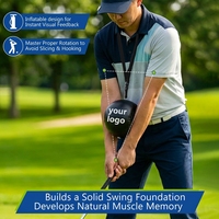 Balle de golf intelligente personnalisée avec logo OEM, aide à la correction de la posture et du swing, correcteur de bras en cuir PU pour débutants