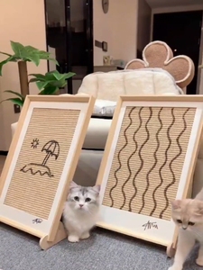 Tự làm sơn gỗ khung bảng đồ nội thất bảo vệ Bìa Claw leo đồ chơi cho mèo tự nhiên sisal scratcher - Product Image 3