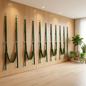 Sangles de suspension murales en bois pour <span class=keywords><strong>yoga</strong></span>, systèmes de barres et échelles, support de fixation, taille personnalisable - Product Image 1