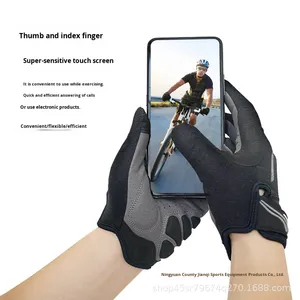 Sarung Tangan Sepeda Motor WESKOS DR1 Penjualan Langsung Pabrik, Sarung Tangan Bersepeda Full Finger Anti-Slip Peredam Guncangan Kulit Unisex - Product Image 4