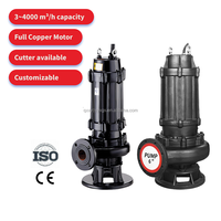 Pompe centrifuge électrique monophasée robuste 1000m³/h pour dragage, pompe submersible puissante pour transfert de sable, d'eau et de fluides, 60Hz AC