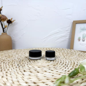 Factory <b>Sale</b> 3g 5g 7g 9g Mini CR Lid Glass Jar Black Round Childproof Concentrate with Child Resistant Lid - Product Image 6
