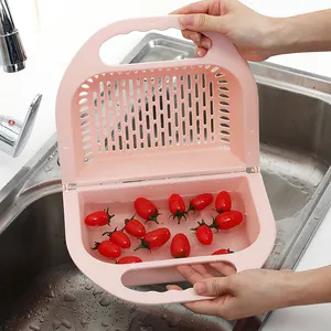 Washing Filter Strainer Food Grade Plastic Storage Baskets Strainer Fruits Vegetable Cleaning Container BasketとBag Shape