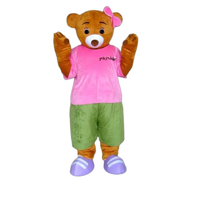 Professional Manufacturer Blue Sky Custom Bear Mascot Costumes Adult Cartoon Miss Bear Mascot Costumes For Stage Show