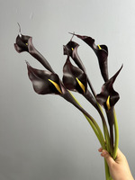 Fleur artificielle de haute qualité, lys calla de 55 cm, pour la décoration de l'allée de mariage, bouquet de mariée, arrangement floral, articles de décoration