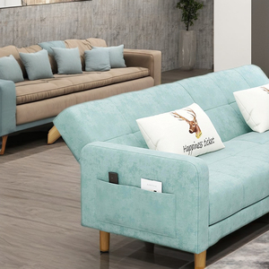 Sofá Cama <span class=keywords><strong>de</strong></span> Cuero Moderno y Simple <span class=keywords><strong>de</strong></span> Doble Uso para Sala <span class=keywords><strong>de</strong></span> Estar, para <span class=keywords><strong>Apartamentos</strong></span> <span class=keywords><strong>de</strong></span> <span class=keywords><strong>Alquiler</strong></span>, Plegable, <span class=keywords><strong>de</strong></span> Tela, Conjunto <span class=keywords><strong>de</strong></span> Sillón Individual - Product Image 3