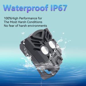 LELANPU Lámpara LED para Auto Todoterreno, <span class=keywords><strong>Mini</strong></span>, Blanca y Roja, con Flash Amarillo, 12W, Proyector LED para Motocicleta, 2 Lentes, Luz de Trabajo - Product Image 3