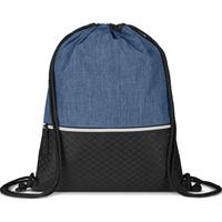 Sac à dos à cordon personnalisé en tissu chiné à effet croisé, commande en gros pour cadeaux d'entreprise promotionnels et articles de marque
