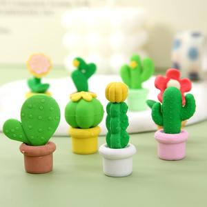 Gomme charnue en <span class=keywords><strong>pot</strong></span> mignon Cactus fleur gomme amovible propre éponge magique gommes pour enfants papeterie en gros - Product Image 4