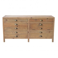 HL879 Französischer Vintage-Stil Massivholz Unterhaltungseinheit TV-Schrank Wohnzimmermöbel Holzschrank Hotel Recyceltes Kiefernholz