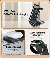 Station de charge sans fil portable 2026 pour une charge rapide, chargeur magnétique 3-en-1 pour téléphone, pour iPhone, pour montre, pour écouteurs