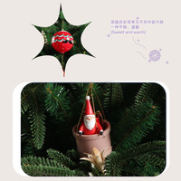 Décoration de Noël Nouveau Ballon À Air Chaud Noël Suspendu Père Noël Ensemble Pendentif En Plastique Boule De Noël