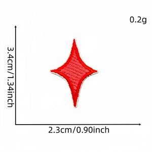 Patchs thermocollants brodés motif dessin animé, exquis, petits, multicolores, étoiles et diamants pour la décoration de vêtements et sacs - Product Image 3