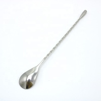 Outils de Bar en acier inoxydable, barre à mélanger pour Cocktail, cuillère tordue bâton de torsion avec boule d'eau