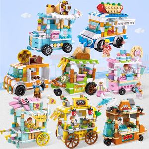 ของเล่นขายส่ง Nexus ชุดตัวต่อบล็อก 3 มิติ 8 in 1 สำหรับเด็ก ชุดตัวต่อบล็อกมินิซิตี้ วิวถนน - Product Image 1