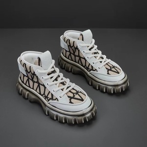Zapatos casuales para hombre, novedades de primavera, zapatillas deportivas transpirables y versátiles, zapatos blancos casuales de suela gruesa a la moda. - Product Image 3