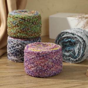 Fil à tricoter bouclé en mohair super doux dégradé 100g, filé à l'anneau, écologique, coloré, fournitures de crochet en vrac - Product Image 6