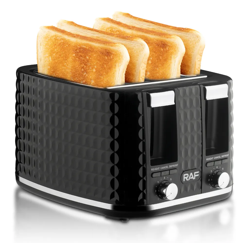 New RAF Automatic Electric Bread Machine Sandwich 4 slice Smart Toaster Breakfast Double Bread Toaster