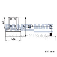 Connecteur de boîte série 4460 pièces montées sur bras pièces de système de bras de support panneau de commande monté sur bras PC ou support de moniteur RAL 9006