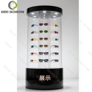 Thiết kế thời trang Kính trang sức sang trọng cửa hàng hiển thị tủ với đèn LED Nước hoa đồng hồ hiển thị <span class=keywords><strong>Showcase</strong></span> xoay trường hợp - Product Image 5