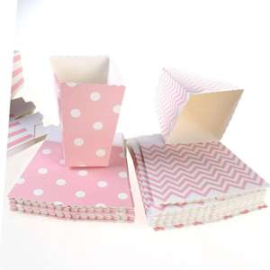 Dossiers personnalisés pour cadeaux de fête, mélange de motifs rayés, ondulés et à pois, papier kraft gaufré, réutilisable, recyclable pour cadeaux - Product Image 6