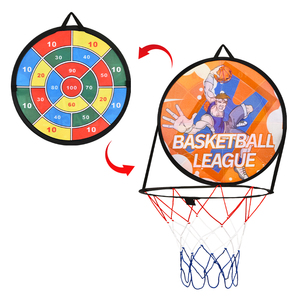 ห่วงบาสเก็ตบอล2-in-1และกระดานปาลูกดอกของเล่นกีฬากลางแจ้งสำหรับเด็กของขวัญวันเกิดและปาร์ตี้สำหรับเด็กผู้ชายและเด็กผู้หญิง - Product Image 4