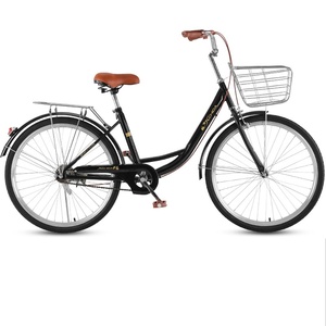 Vendita calda da 24/26 pollici classico bicicletta singola velocità per le donne in acciaio ad alto tenore di carbonio Urban Cycle <span class=keywords><strong>Bike</strong></span> con le signore della città cestino della bici - Product Image 4