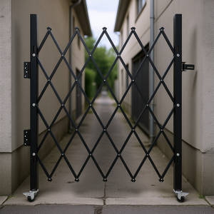 Barrière de sécurité pliante en acier, type accordéon, 37 x 48 pouces, extensible, pour garage et abri de jardin - Product Image 2