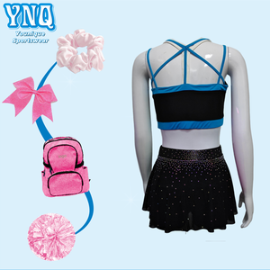 Équipement d'entraînement <span class=keywords><strong>de</strong></span> pom-pom girl pour enfants à prix réduit soutien-gorge et short <span class=keywords><strong>de</strong></span> sport confortables en spandex pour filles - Product Image 2