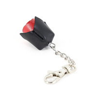 Porte-clés Gothique en Cuir PU pour Hommes et Femmes, Pendentif Masque Sexy, Rose, Chauve-souris, Rivets Punk, Breloques de Sac Subculture Érotique, Vente en Gros