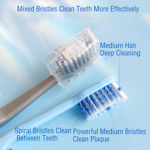 Cepillo de dientes de plástico personalizado barato de etiqueta privada al por mayor de fábrica cepillo de dientes manual suave para adultos de alta calidad para uso doméstico - Product Image 3