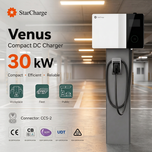 Cargador de CC para Vehículos Eléctricos Starcharge Venus de 30 kW, Montado en Pared, 100 A, Amplio Rango de Voltaje 200-1000 V CC, OCPP 1.6J, Cargador Rápido Público - Product Image 1
