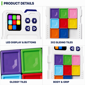 Console di <span class=keywords><strong>Gioco</strong></span> Elettronica Portatile Klotski, Puzzle Scorrevole, Rompicapo Logico, Giocattolo Educativo STEM per Bambini, Regalo per Ragazzi - Product Image 4
