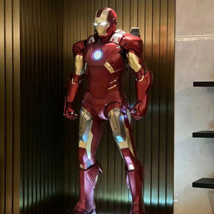 Statua in Vetroresina di Iron Man MK7 a Grandezza Naturale dei <span class=keywords><strong>Marvel</strong></span> <span class=keywords><strong>Avengers</strong></span>, Scultura a Corpo Intero 1:1 con Base LED, Ornamento di Lusso per Interni - Product Image 2