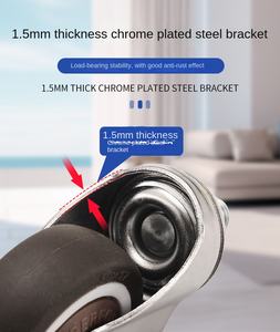 1英寸<span class=keywords><strong>2</strong></span>英寸<span class=keywords><strong>3</strong></span>英寸小型聚氨酯垃圾箱家具手提箱尼龙旋转工业重型脚轮50毫米 - Product Image 4