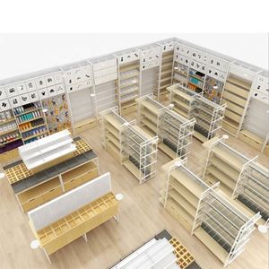 Wholesale Metal Gondola Supermarket Furniture Store Display Fixtures Store <strong>Shelving</strong> and Displays - Product Image 2