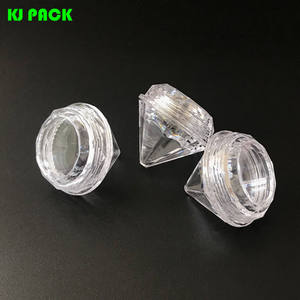 mini clear jar designed shape plastic pot nail gel jar