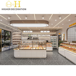 Display kue komersial Counter Custom Bakery Showcase dengan kaca untuk manis Display Counter - Product Image 3