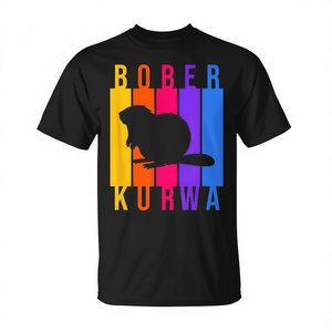 T-shirt Bober Kurwa <span class=keywords><strong>Polish</strong></span> Internet Meme Beaver, design coloré, taille adulte unisexe - Product Image 2