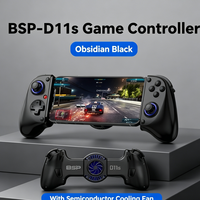 Kontroler Game Teleskopik BSP-D11 dengan Lampu RGB, Gamepad Peregangan untuk Ponsel Android IOS P3 P4 Switch