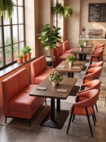 Meubles de restaurant rapide commerciaux bon marché, robustes et durables, idéaux pour les stands de crème glacée, ensemble de table et de chaises
