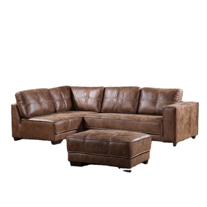 Conjunto de sofá de couro de sala de estar em forma de l - Product Image 2