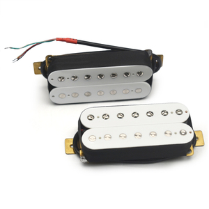 Humbucker de 7 cuerdas para guitarra eléctrica Pastilla de doble bobina 7 FIX-7 Piezas de guitarra de poste ajustable Blanco - Product Image 3