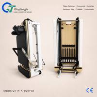 Runcai Appareil de Pilates Reformer en Aluminium Pliable et Portable, Réglable et Multifonctionnel pour l'Exercice Corporel en Studio de Santé