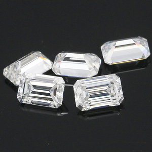Taille émeraude/octogone 11x9mm ~ 14x12mm Prix des pierres précieuses synthétiques en vrac Blanc D Couleur VVS Moissanite Diamant - Product Image 1